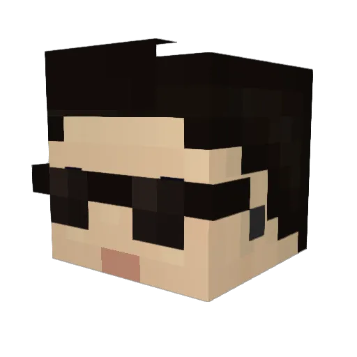 tenodiGOAT Minecraft avatar head, 3D render