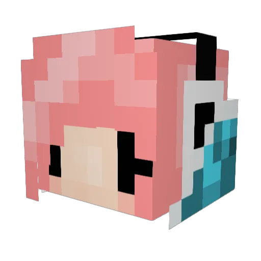 tenpp Minecraft avatar head, 3D render