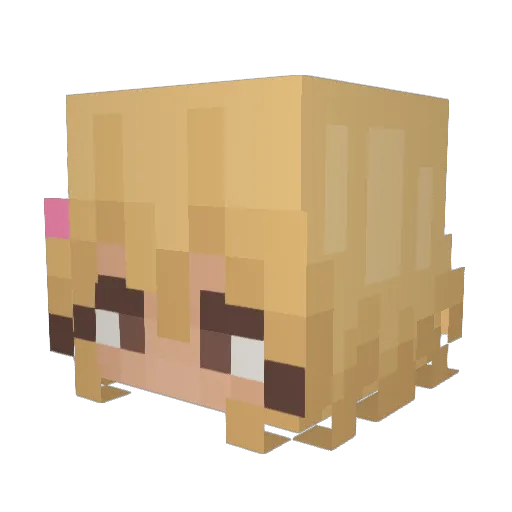 tenshihara Minecraft avatar head, 3D render