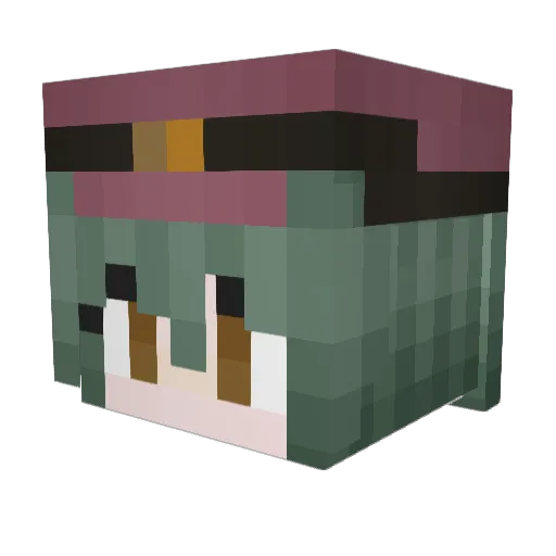 tenshin002 Minecraft avatar head, 3D render