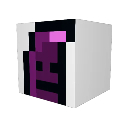 tensivepluto Minecraft avatar head, 3D render