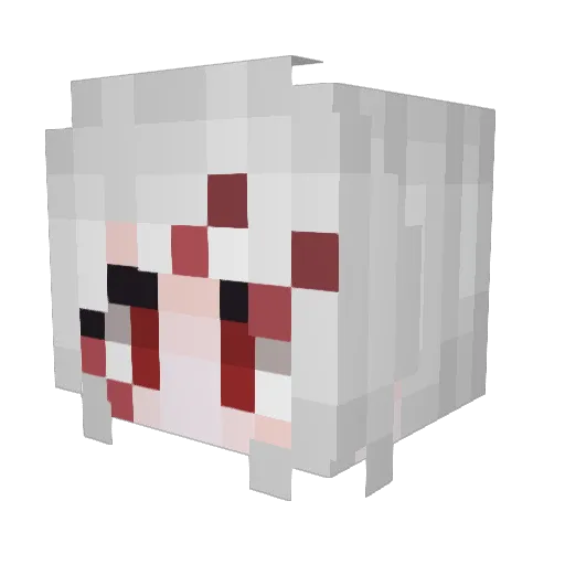 tentenlove Minecraft avatar head, 3D render