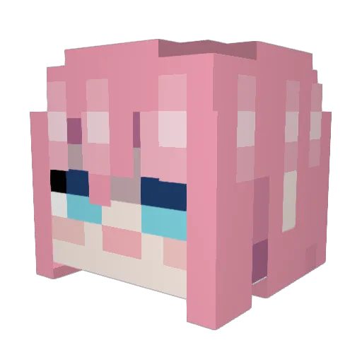 tentenzako Minecraft avatar head, 3D render