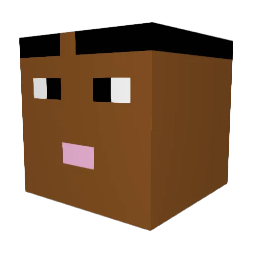 tentmans Minecraft avatar head, 3D render
