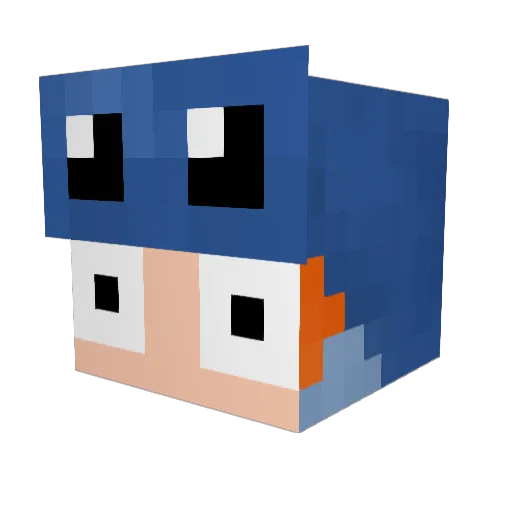 teo86800 Minecraft avatar head, 3D render