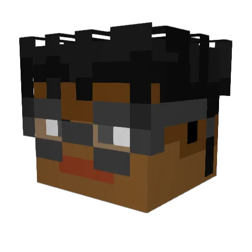 teqShots4Tio Minecraft avatar head, 3D render