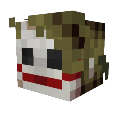 teqroo Minecraft avatar head, 3D render