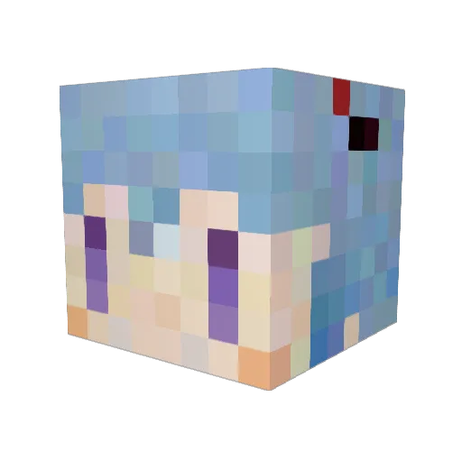 tequila_0_0 Minecraft avatar head, 3D render