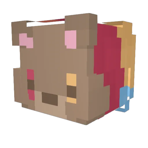 ter_ryn Minecraft avatar head, 3D render