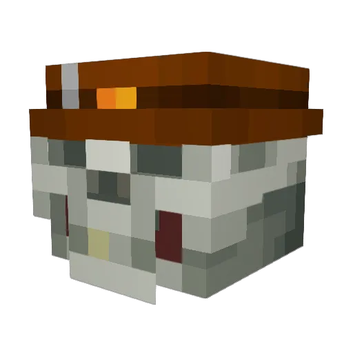 terachad Minecraft avatar head, 3D render