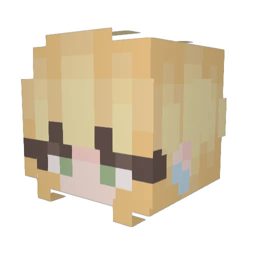 teralara Minecraft avatar head, 3D render