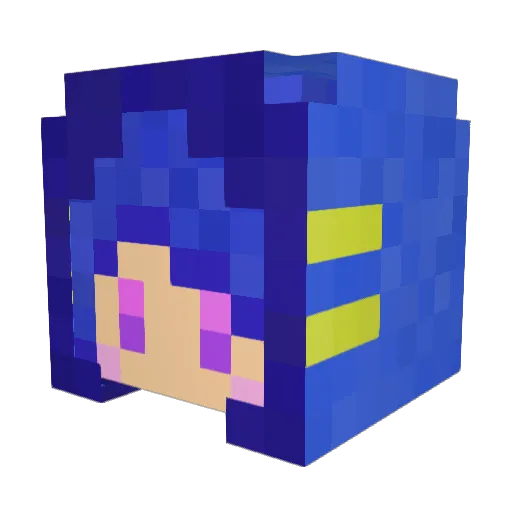 teraya27 Minecraft avatar head, 3D render