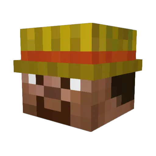 tercomic Minecraft avatar head, 3D render