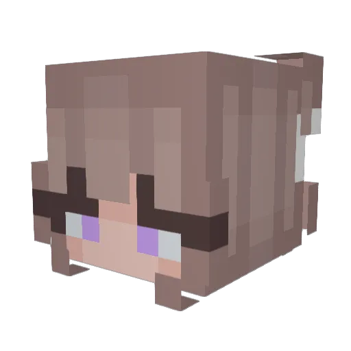 terdgh Minecraft avatar head, 3D render
