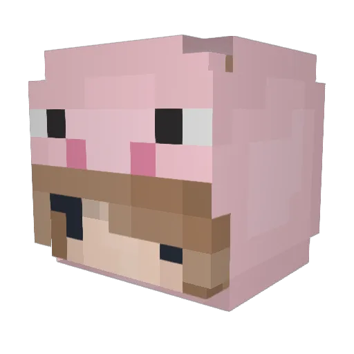 teresaouo Minecraft avatar head, 3D render