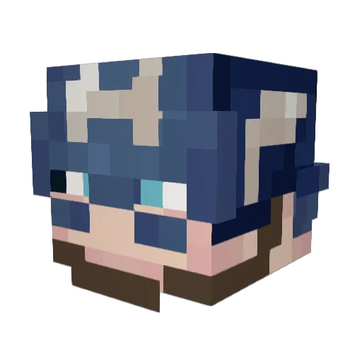 teresiss Minecraft avatar head, 3D render