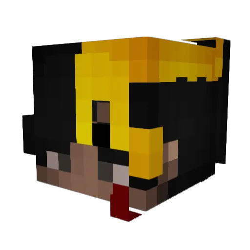tereur Minecraft avatar head, 3D render