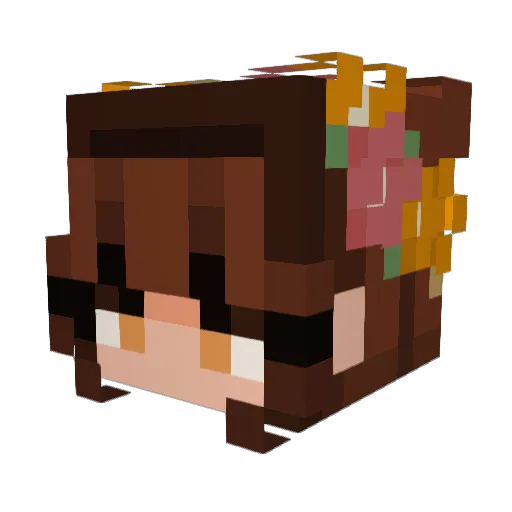 terezstav Minecraft avatar head, 3D render