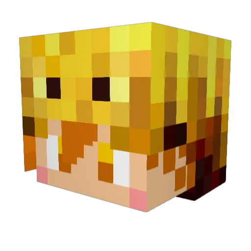 terikeri Minecraft avatar head, 3D render