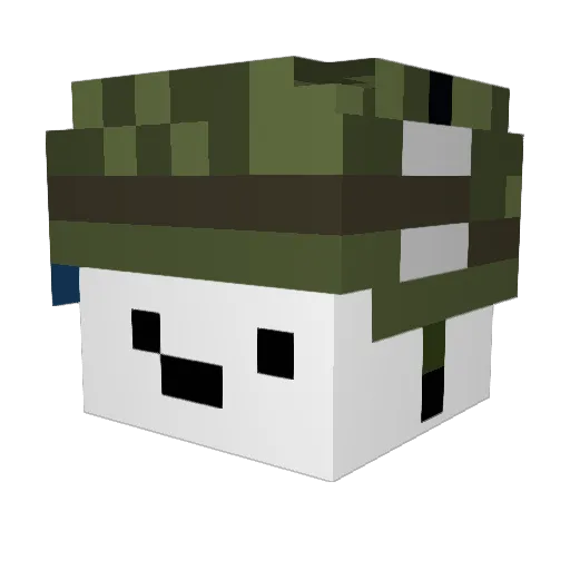 terikoxd Minecraft avatar head, 3D render