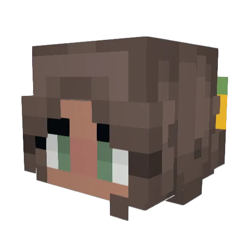 teringamia Minecraft avatar head, 3D render