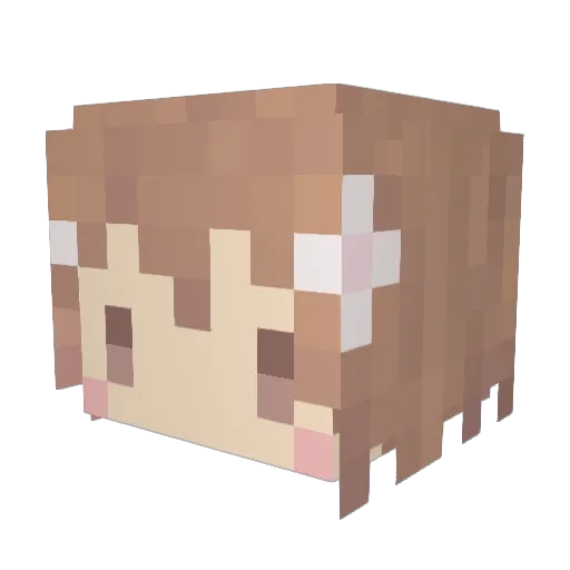 terisan Minecraft avatar head, 3D render