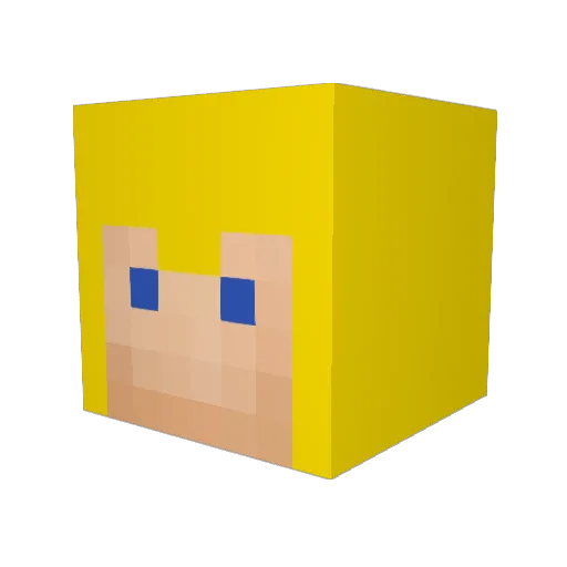 teritamago Minecraft avatar head, 3D render