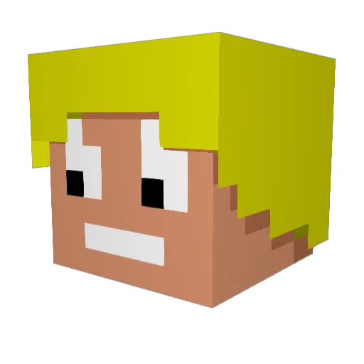 terjesc Minecraft avatar head, 3D render