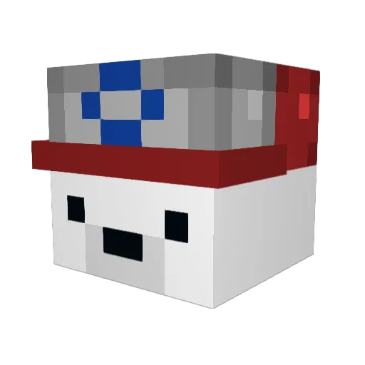 term1 Minecraft avatar head, 3D render
