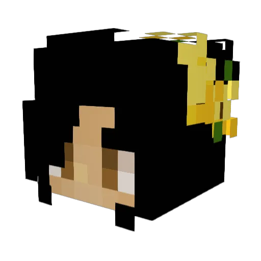 terminallyjill Minecraft avatar head, 3D render