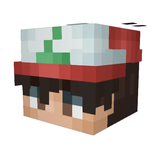 terminaltrav Minecraft avatar head, 3D render