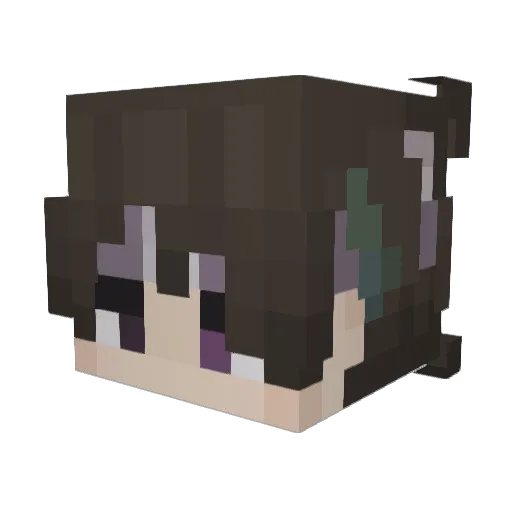 terminationgirl Minecraft avatar head, 3D render