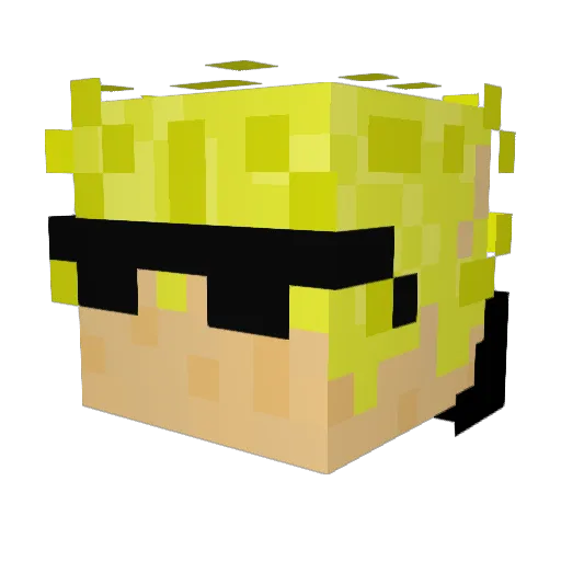 terminator399 Minecraft avatar head, 3D render