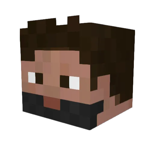 terofus Minecraft avatar head, 3D render