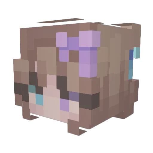terr0rMini Minecraft avatar head, 3D render