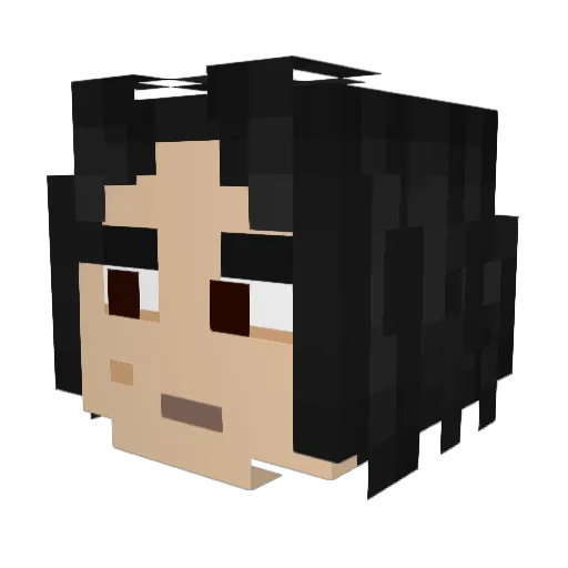 terr4mot Minecraft avatar head, 3D render