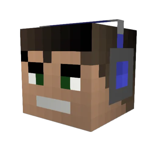 terrajake Minecraft avatar head, 3D render