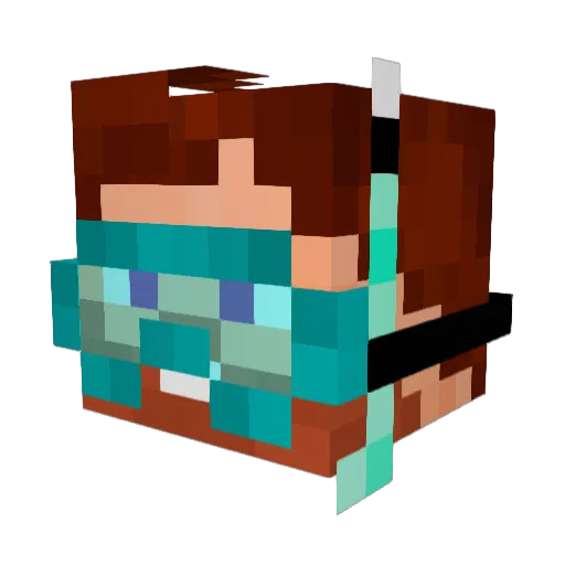 terramine2020 Minecraft avatar head, 3D render