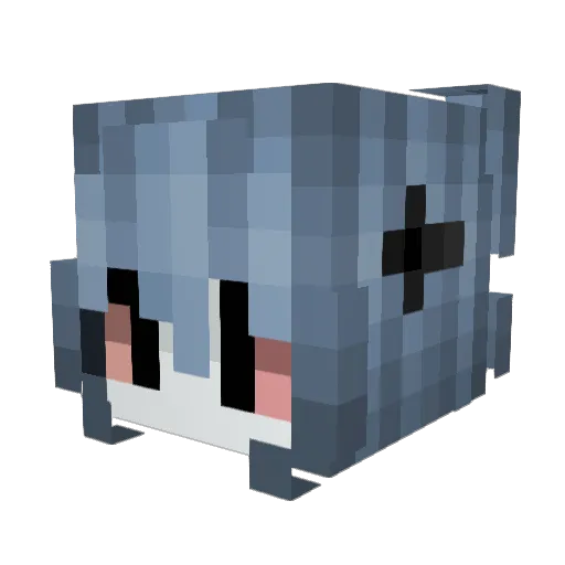 terramogged Minecraft avatar head, 3D render