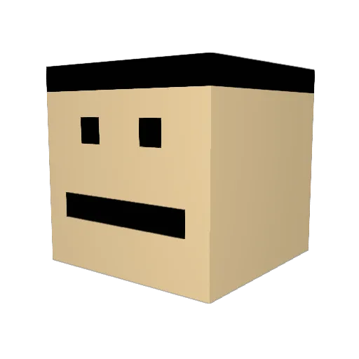 terrarlan Minecraft avatar head, 3D render