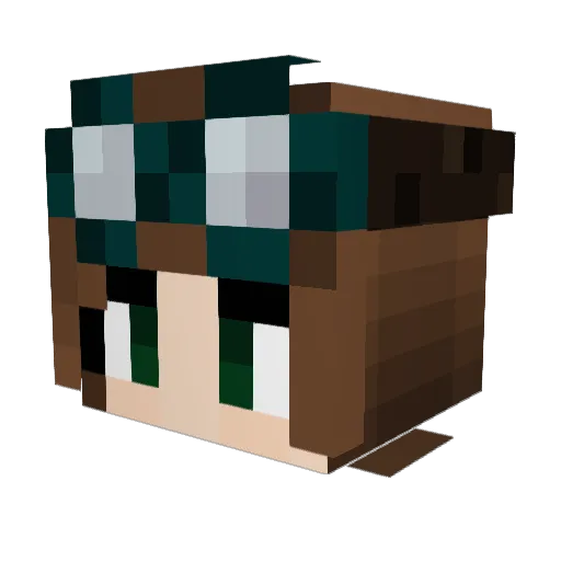 terrastar Minecraft avatar head, 3D render