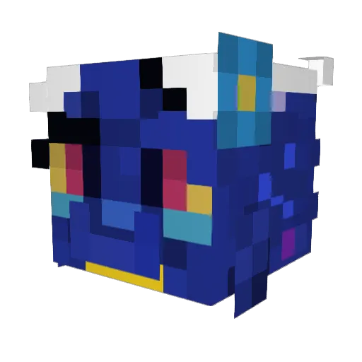 terratroid Minecraft avatar head, 3D render