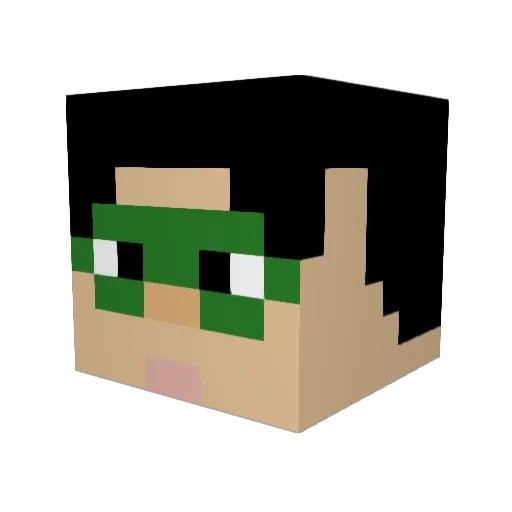 terrence008 Minecraft avatar head, 3D render