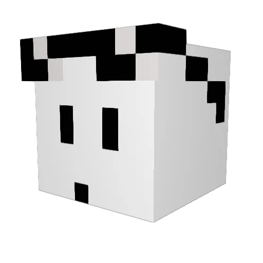 terria__ Minecraft avatar head, 3D render