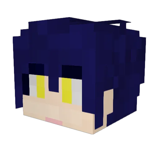terrl__ Minecraft avatar head, 3D render