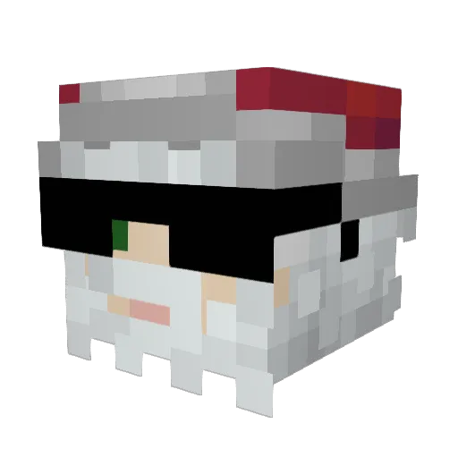 terrori2t Minecraft avatar head, 3D render