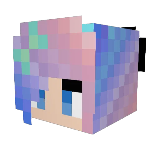 terrorzicklein Minecraft avatar head, 3D render