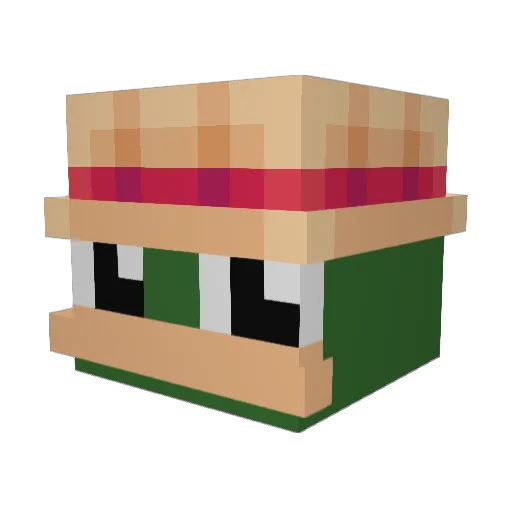terrur Minecraft avatar head, 3D render
