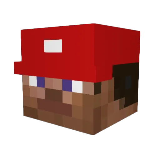 terry_yellow Minecraft avatar head, 3D render