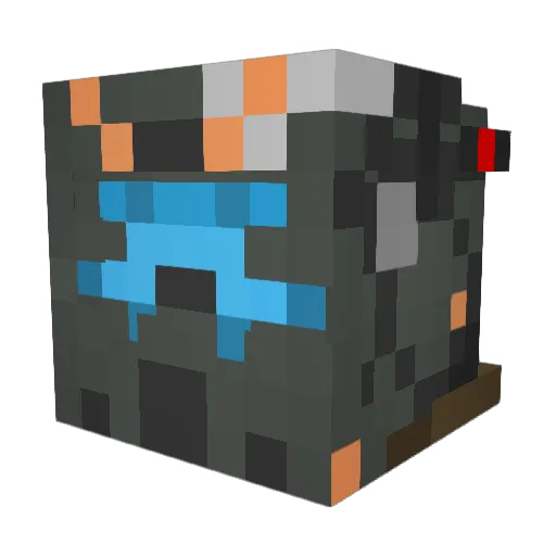 terrycarr Minecraft avatar head, 3D render